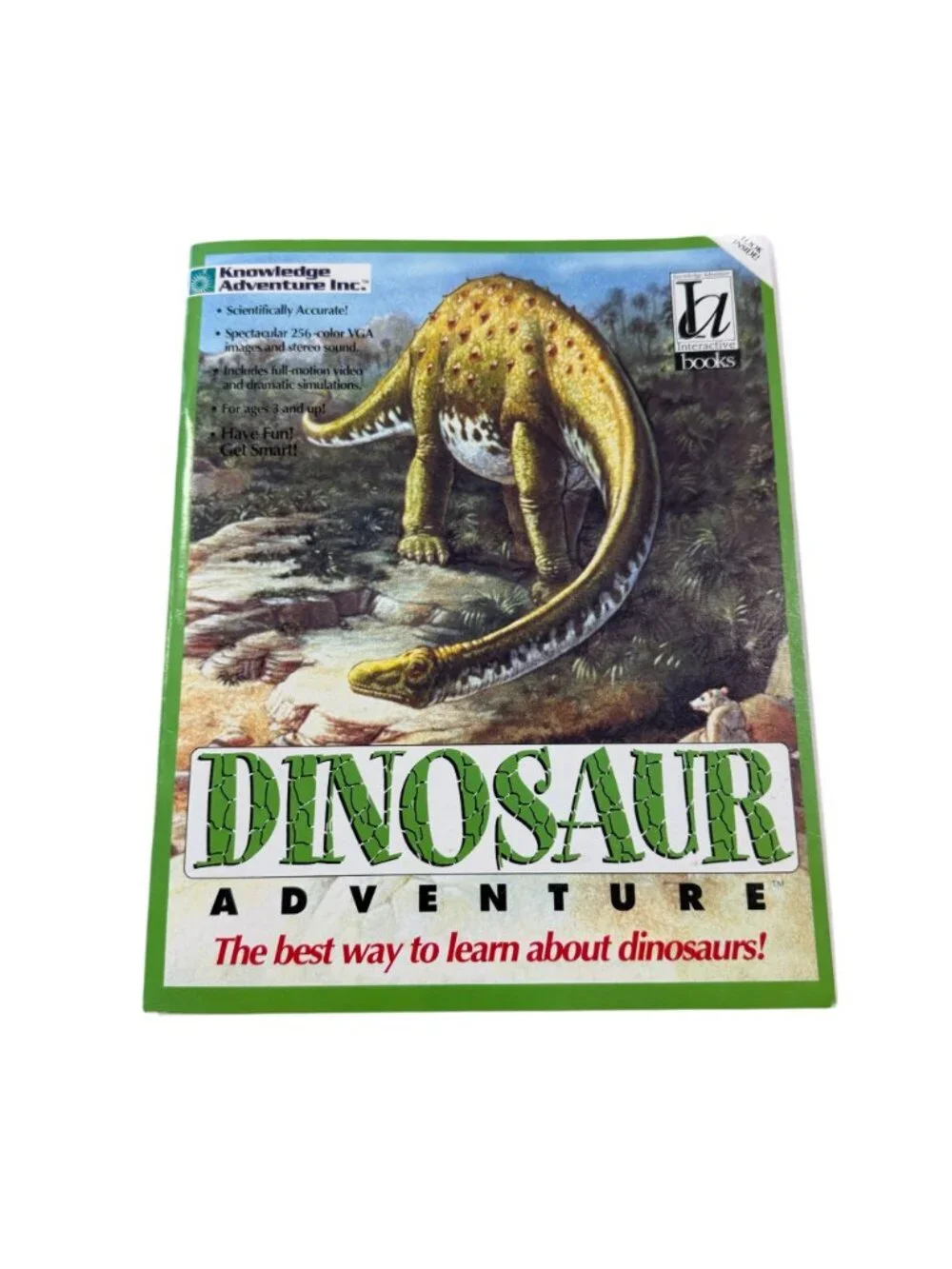 Dinosaur Adventure CD-ROM User Guide MS-DOS 1993 Educational Software